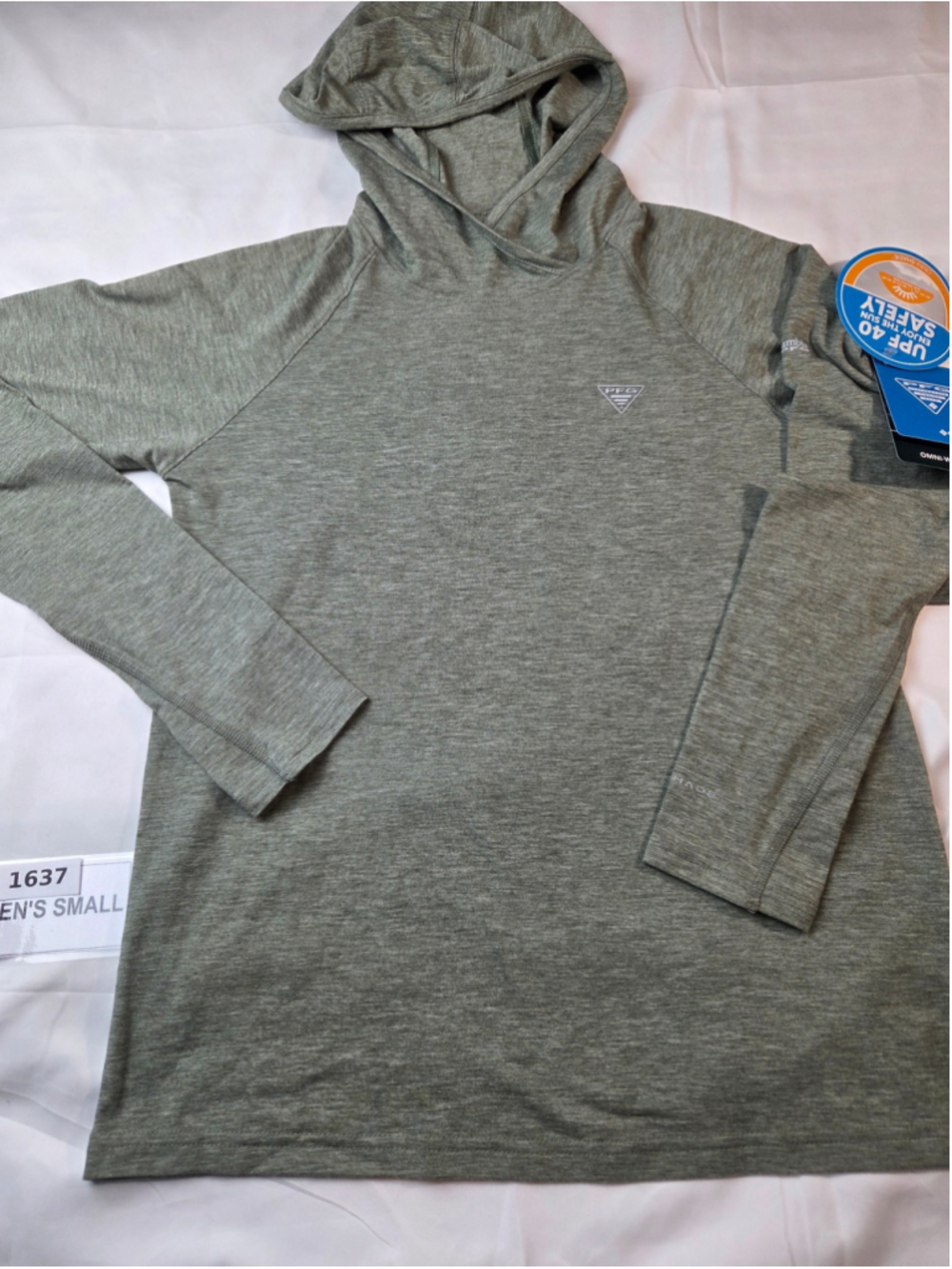 Men's Columbia PFG Hoodie Shirt Size S Green New NWT #1637